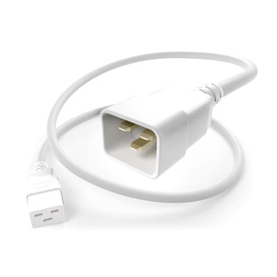 PWCD-C19C20-20A-08F-WHT by Unirise USA - POWER CORD C19-C20 WHITE 8FT