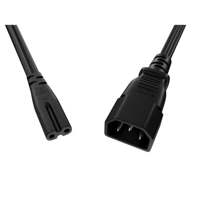 PWCD-C7C14-10A-02F-BLK by Unirise USA - CORD C7 - C14 18AWG BLACK 2FT