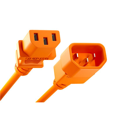 PWRC13C1404FORG by Unirise USA - CORD C13 - C14 18AWG ORANGE 4FT
