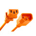 PWRC13C1404FORG by Unirise USA - CORD C13 - C14 18AWG ORANGE 4FT