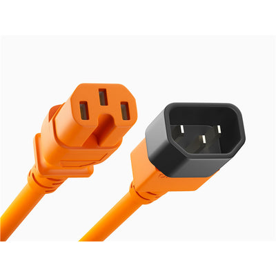 PWCD-C14C15-15A-08F-ORG by Unirise USA - CORD C14 - C15 14AWG ORANGE 8FT