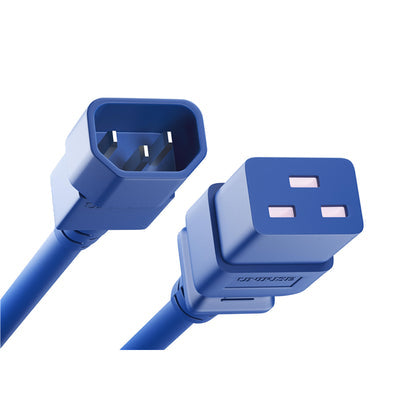 PWCD-C14C19-15A-05F-BLU by Unirise USA - CORD C14 - C19 14AWG BLUE 5FT