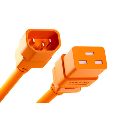PWCD-C14C19-15A-04F-ORG by Unirise USA - CORD C14 - C19 14AWG ORANGE 4FT