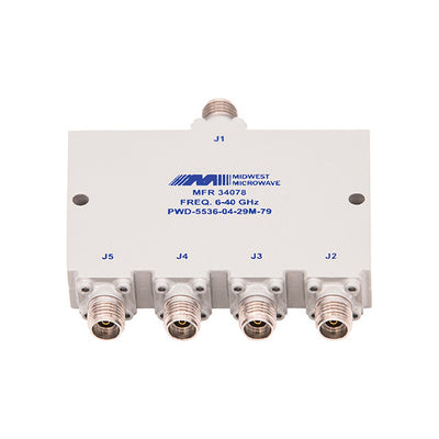 PWD-5536-04-29M-79 by Cinch Connectivity Solutions Midwest Microwave - 2.92MM PWER DIVIDER 4WAY 6-40GHZ