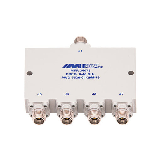 PWD-5536-04-29M-79 by Cinch Connectivity Solutions Midwest Microwave - 2.92MM PWER DIVIDER 4WAY 6-40GHZ