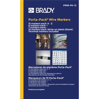 PWM-PK-12 by Brady Corporation - WIRE MARK 1.56""H BLK/WHT 1=10PCS