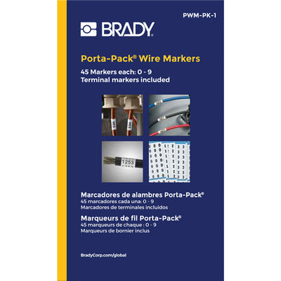 PWM-PK-1 by Brady Corporation - WIRE MARK 1.56""H BLK/WHT 1=10PCS