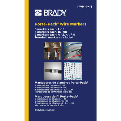 PWM-PK-8 by Brady Corporation - WIRE MARK 1.56""H BLK/WHT 1=10PCS