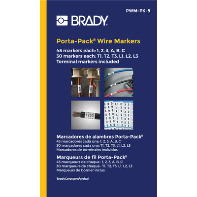 PWM-PK-9 by Brady Corporation - WIRE MARK 1.56""H BLK/WHT 1=10PCS