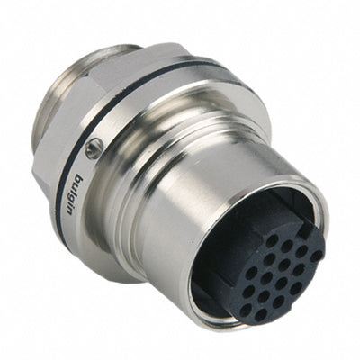 PXM6012/16S/CR by Bulgin - CONNECTOR RECPT HSG FMALE 16POS PNL MT