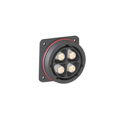 PXP9052/04/S by Bulgin - RCPT FLANGE MNT 4POS W/SKT 1/0