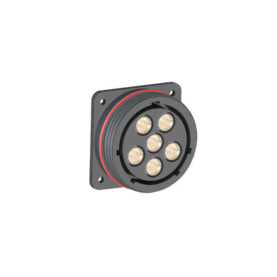 PXP9052/06/S by Bulgin - RCPT FLANGE MNT 6POS W/SKT 1/0