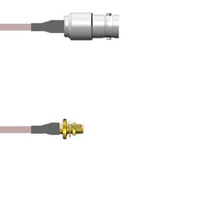 Q-0202U0001003i by Amphenol Custom Cable - CABLE ASSY BNC-SMA JACK RG178 3