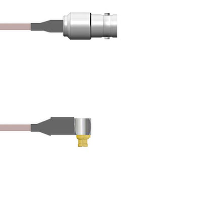 Q-020460001003i by Amphenol Custom Cable - CABLE ASY BNC-SMPM J TO P RG178 3