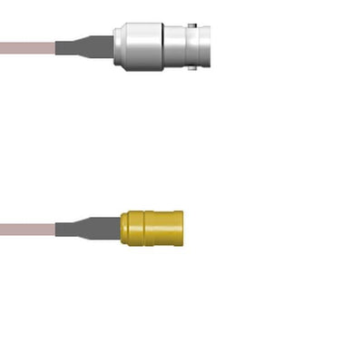 Q-020600001012i by Amphenol Custom Cable - CABLE ASY BNC-SMB J TO P RG178 12