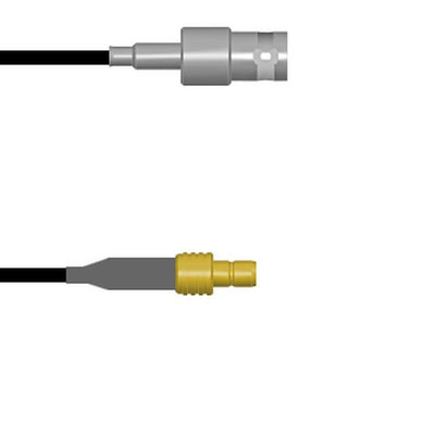 Q-0303L0003002M by Amphenol Custom Cable - CABLE ASSY BNC-SMB JACK RG174 2M