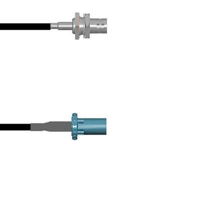 Q-0405A0003.75M by Amphenol Custom Cable - CABLE ASSY BNC-FAKRA RG174 29.53