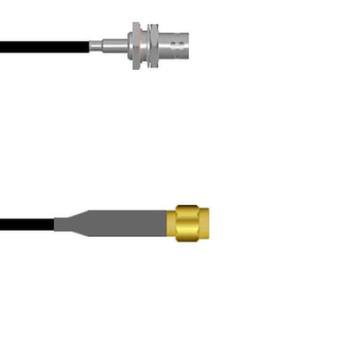 Q-0406800031.5M by Amphenol Custom Cable - CABLE ASSY RP-SMA-BNC RG174 1.5M