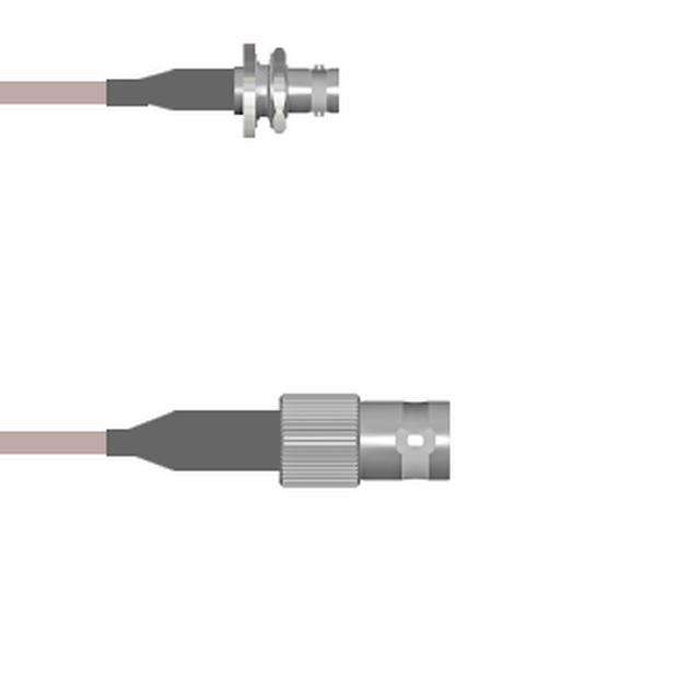 Q-0A00B000H2.5M by Amphenol Custom Cable - CABLE ASSY BNC JACK RG142 2.5M