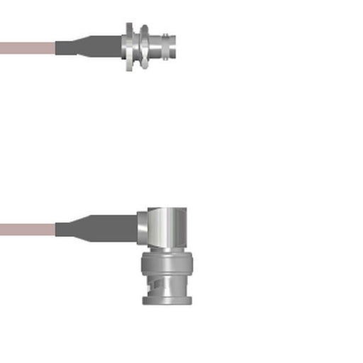 Q-0A00F000H0.5M by Amphenol Custom Cable - CABLE ASY BNC J TO P RG142 19.69
