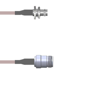 Q-0A024000H003M by Amphenol Custom Cable - CABLE ASSY BNC-N-TYP JACK RG142 3M