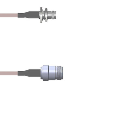 Q-0A024000H072i by Amphenol Custom Cable - CABLE ASSY BNC-N-TYP JACK RG142 6
