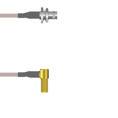 Q-0A02S000H003M by Amphenol Custom Cable - CABLE ASSY BNC-SMA JACK RG142 3M