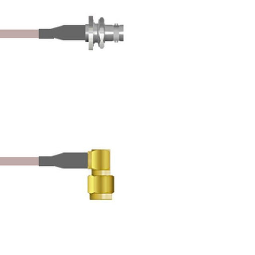 Q-0A038000H018i by Amphenol Custom Cable - CABLE ASY BNC-SMA J TO P RG142 18
