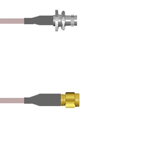 Q-0A03F000H002M by Amphenol Custom Cable - CABLE ASY BNC-SMA J TO P RG142 2M
