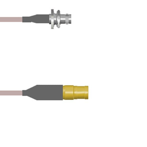 Q-0A03Y000H012i by Amphenol Custom Cable - CABLE ASY BNC-SMB J TO P RG142 12