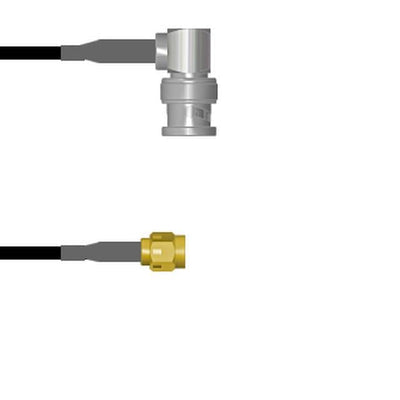 Q-0D03B0003003i by Amphenol Custom Cable - CABLE ASSY BNC-SMA PLUG RG174 3