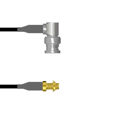 Q-0E02Y00080.5M by Amphenol Custom Cable - BNC-RP/SMA-SJB RG58 0.5M