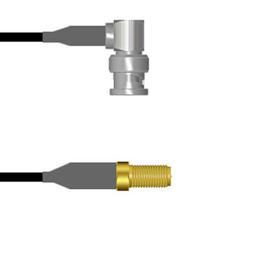 Q-0E07200080.5M by Amphenol Custom Cable - CABLE ASSY RP-SMA-BNC RG58 19.69