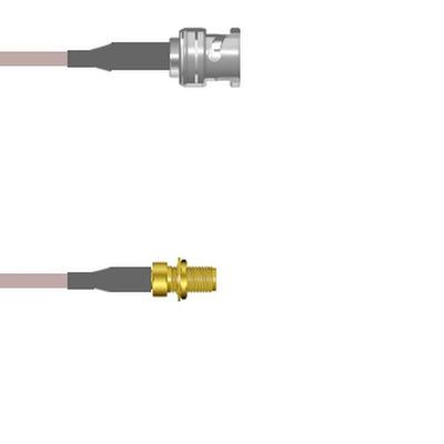 Q-0K02X000R003M by Amphenol Custom Cable - CABLE ASSY BNC-SMA P-J RG316 DB 3M