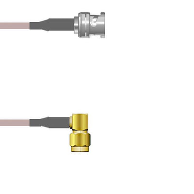 Q-0K035000R003M by Amphenol Custom Cable - CABLE ASSY BNC-SMA PLG RG316 DB 3M