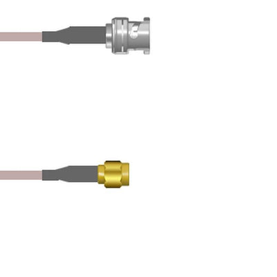 Q-0K03C000R2.5M by Amphenol Custom Cable - CABLE ASSY BNC-SMA PLUG RG316 2.5M