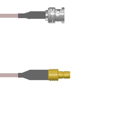 Q-0K03N000R2.5M by Amphenol Custom Cable - CABLE ASSY BNC-SMB RG316 DB 2.5M
