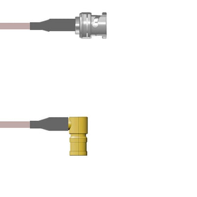 Q-0K03T000R003M by Amphenol Custom Cable - CABLE ASSY BNC-SMB PLG RG316 DB 3M