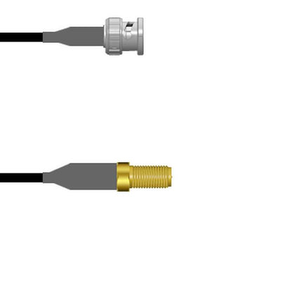 Q-0L0720008.25M by Amphenol Custom Cable - CABLE ASSY RP-SMA-BNC RG58 9.843