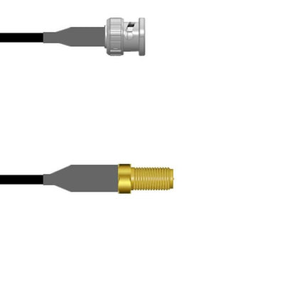 Q-0L07200080.5M by Amphenol Custom Cable - CABLE ASSY RP-SMA-BNC RG58 19.69