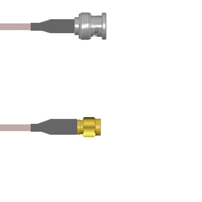 Q-0M03F000H006i by Amphenol Custom Cable - CABLE ASSY BNC-SMA PLUG RG142 6