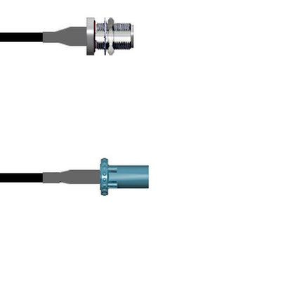 Q-1T05A00031.5M by Amphenol Custom Cable - CABLE ASY N-FAKRA J-P RG174 1.5M