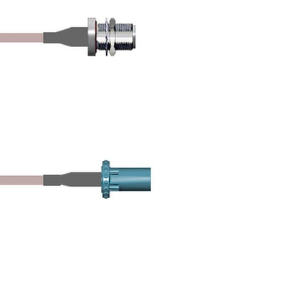 Q-1T05A00050.5M by Amphenol Custom Cable - CABLE ASSY N-FAKRA RG316 19.69