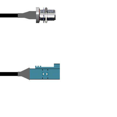 Q-1T05E0003009i by Amphenol Custom Cable - CABLE ASSY N-FAKRA JACK RG174 9