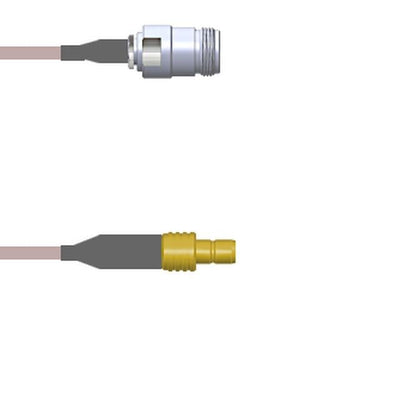 Q-1V03N000R084i by Amphenol Custom Cable - CABLE ASSY SMB-N JACK RG316 DB 7