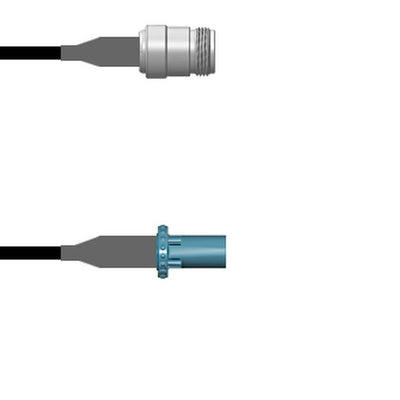Q-1W05B0008024i by Amphenol Custom Cable - CABLE ASY N-FAKRA J TO P RG58 24