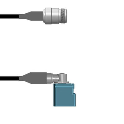 Q-1W05D0008.25M by Amphenol Custom Cable - CABLE ASSY N-FAKRA JCK RG58 9.843