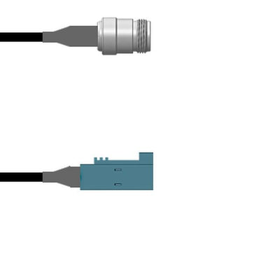 Q-1W05F0008018i by Amphenol Custom Cable - CABLE ASSY N-FAKRA JACK RG58 18