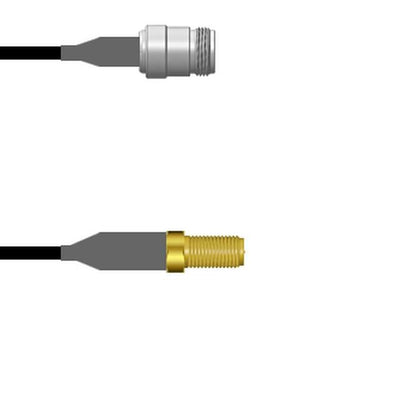 Q-1W0720008024i by Amphenol Custom Cable - CABLE ASSY RP-SMA TO N JK RG58 24