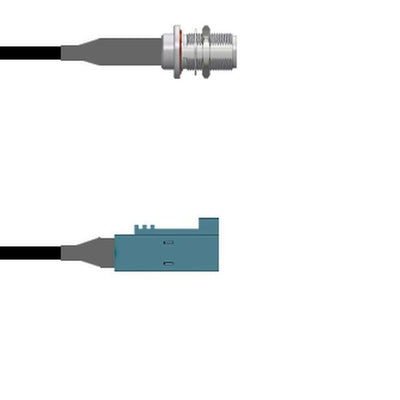 Q-1X05F0008009i by Amphenol Custom Cable - CABLE ASSY N-FAKRA JACK RG58 9